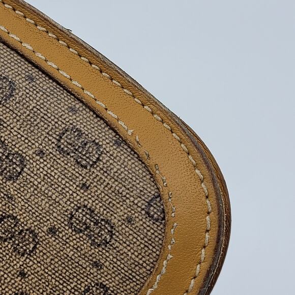 Gucci Coin Purse Vintage Kiss Clasp GG Brown Double Compartments Small - Picture 14 of 15